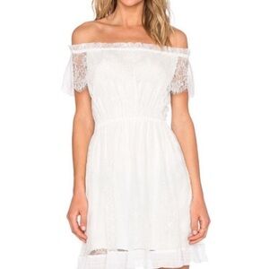 The Kooples Bohemian Ivory Lace Mini Dress